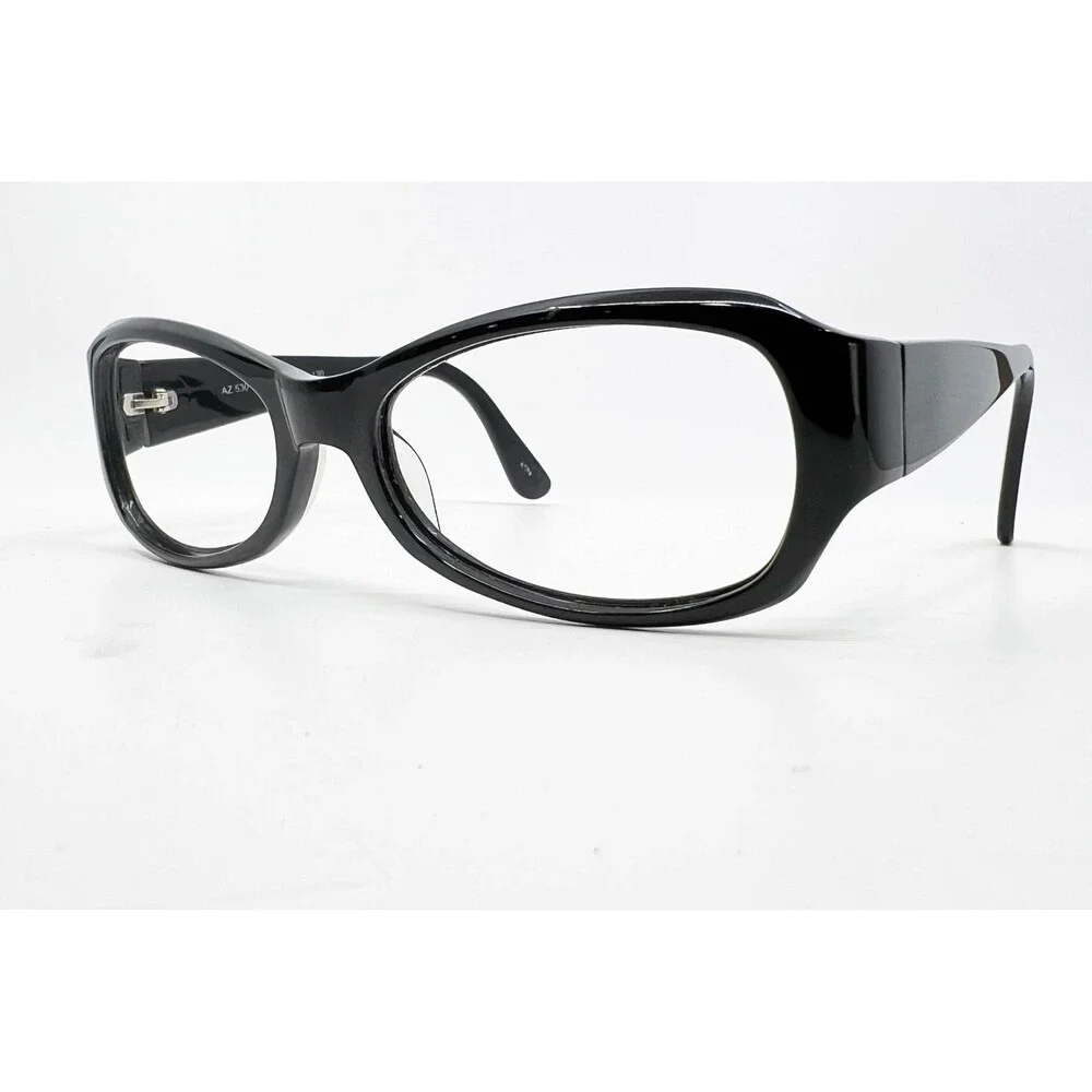Aztec Eyeglasses Frames Womens Black Cat Eye AZ 530 57-18-130